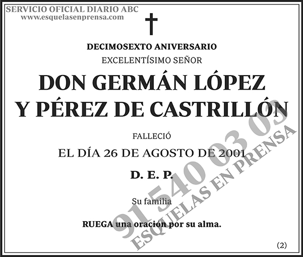 Germán López y Pérez de Castrillón